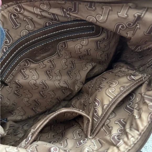 Justin Crossbody Brown and Cream Lace with Turquoise Stone - Picture 6 of 11